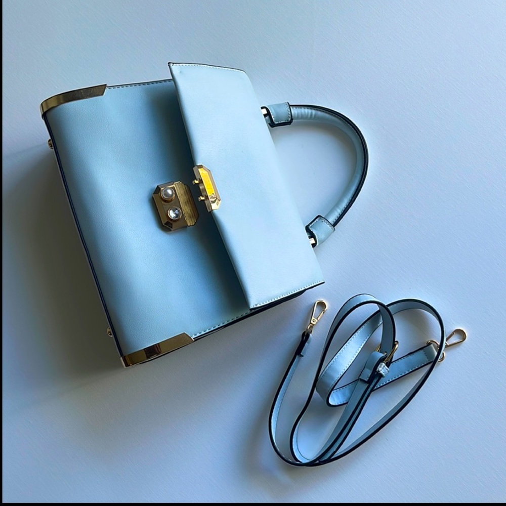 Beautiful blue bag.